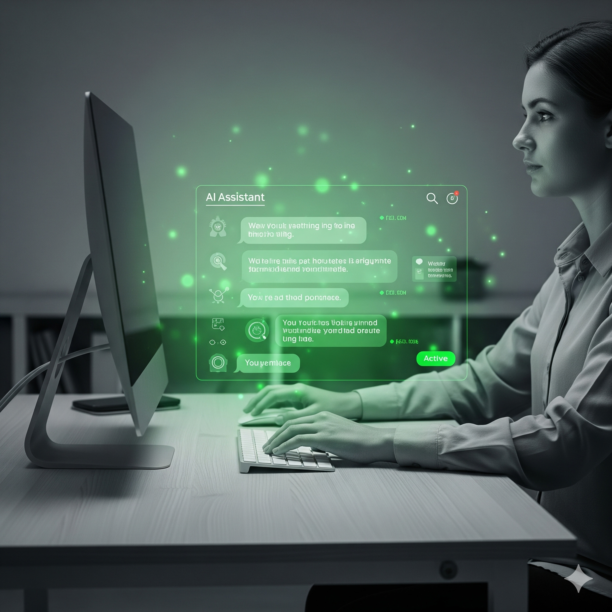 Agent supports employees - visual representation