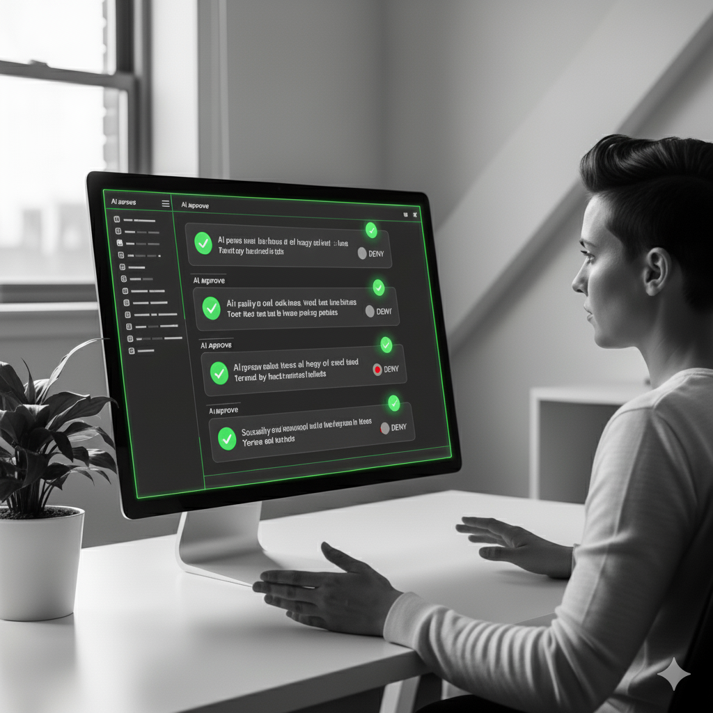 Employees oversee the agent - visual representation