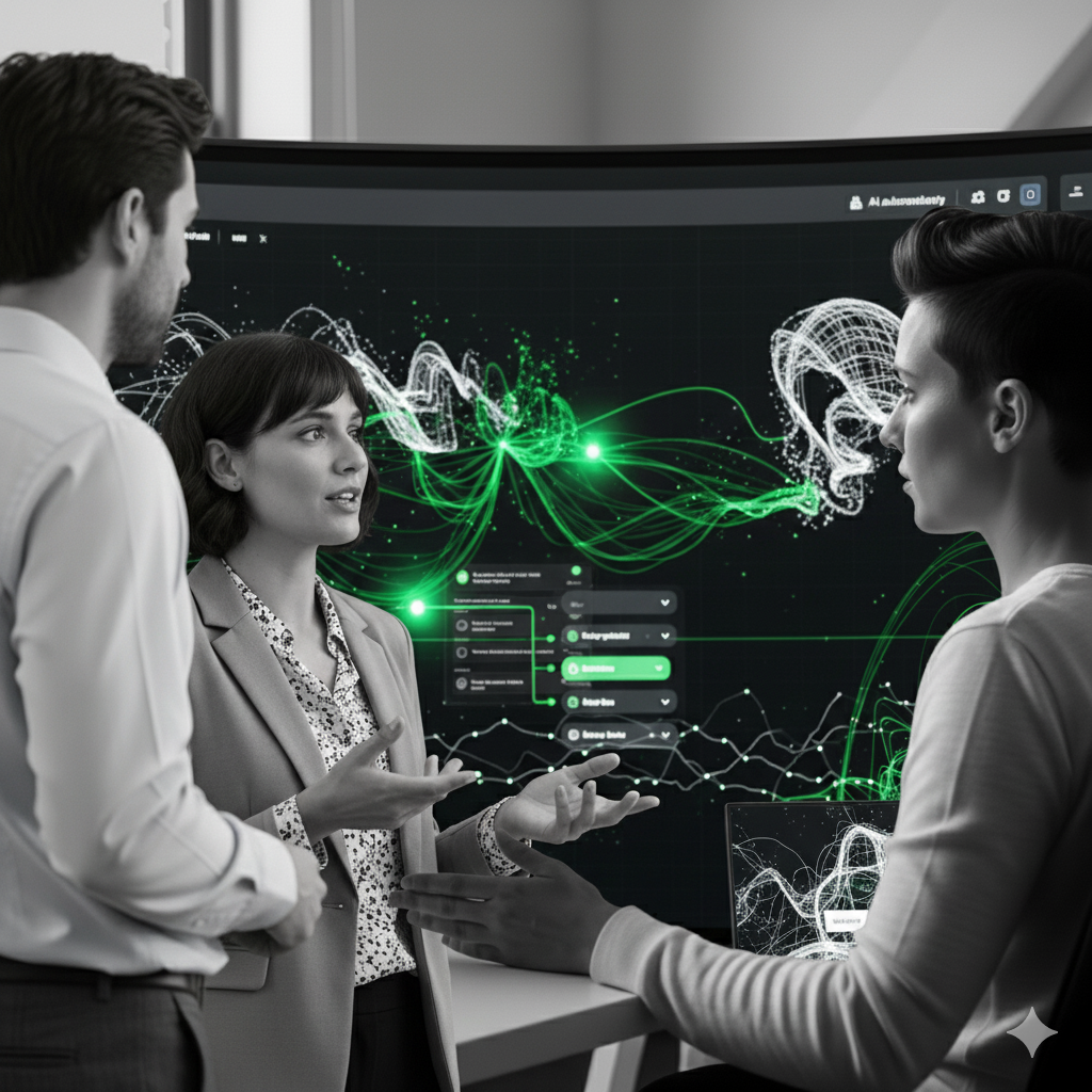 Agent works autonomously - visual representation